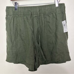GAP Olive Drawstring High-Waist Women's Shorts